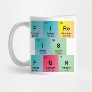 Fire Is Fun in Periodic Table Element Symbols Mug